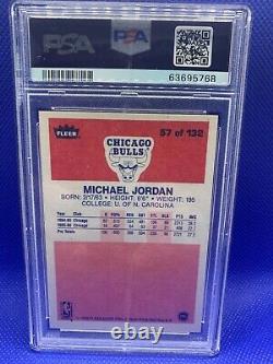 1986 Fleer Michael Jordan Rookie Card RC #57 Certified PSA Authentic Hof Goat