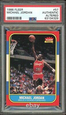 1986 Fleer Michael Jordan Rookie Card RC #57 Certified PSA Authentic Rare