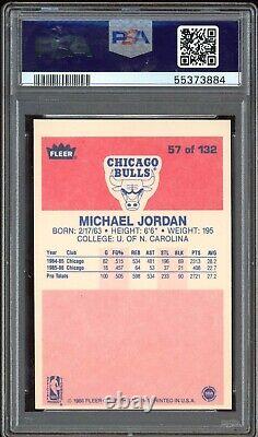 1986 Fleer Michael Jordan Rookie Card RC #57 Certified PSA Authentic Rare