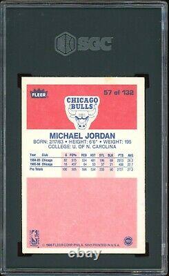 1986 Fleer Michael Jordan Rookie Card RC #57 Certified SGC 1 Rare Card