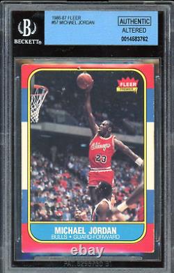 1986 Fleer Michael Jordan Rookie Card RC #57 HOF Bulls Certified BGS Authentic