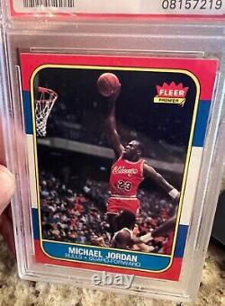 1986 Fleer Michael Jordan Rookie Rc Psa 6 #57 Sharp Undergraded Goat Bulls