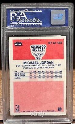 1986 Fleer Michael Jordan Rookie Rc Psa 6 #57 Sharp Undergraded Goat Bulls