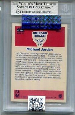 1986 Fleer Sticker #8 Michael Jordan Rookie Card Graded BGS 8 Nm MINT w 9 8.5