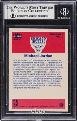1986 Fleer Sticker Basketball #8 Michael Jordan RC Rookie HOF BGS 8 (9,9,8,7.5)