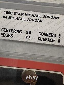 1986 STAR MICHAEL JORDAN Pro Stats #4 BGS 8 (9.5 CENTERING!)