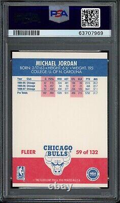 1987-88 Fleer #59 Michael Jordan PSA 6 HOF NBA Bulls 2nd Year Basketball Card