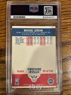 1987-88 Fleer Basketball #59 Michael Jordan Chicago Bulls HOF PSA 8 NM-MT