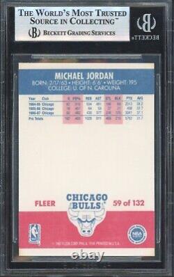 1987-88 Fleer Basketball Michael Jordan Bgs 8.5 Corners Edges 9 Bulls #54