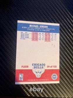 1987-88 Fleer Michael Jordan #59 Medium Condition Slight Ink Spot On Back