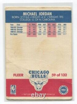 1987-88 Fleer Michael Jordan Basketball Card 2nd Year NBA #59