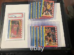 1987-88 Fleer NBA Sticker 11 Card Set. Barkley, Magic Bird Michael Jordan PSA 7