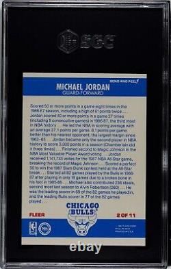 1987-88 Fleer Sticker Michael Jordan #2 SGC 7