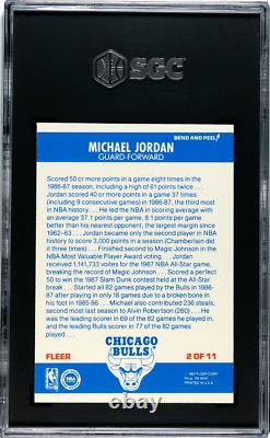 1987-88 Fleer Sticker Michael Jordan #2 SGC A