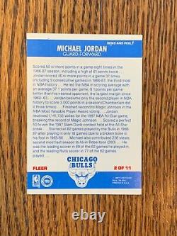 1987-88 Fleer Sticker Michael Jordan 2 of 11