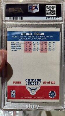 1987-88 Michael Jordan Fleer PSA 9