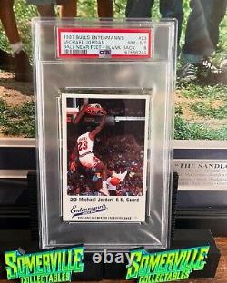 1987 Bulls Entenmann's #23 Michael Jordan Hof Blank Back Psa 8 Mint Card