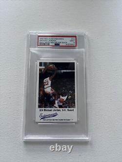 1987 Bulls Entenmann's #23 Michael Jordan Hof Blank Back Psa 9 Mint Card