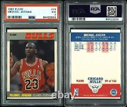 1987 Fleer #59 Michael Jordan PSA 7 NM Bulls NBA HOF