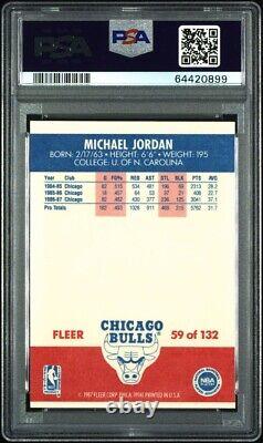 1987 Fleer #59 Michael Jordan PSA 7 NM Bulls NBA HOF