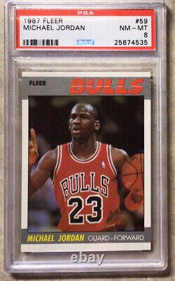 1987 Fleer #59 Michael Jordan PSA 8