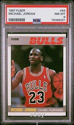 1987 Fleer #59 Michael Jordan PSA 8