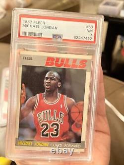 1987 Fleer Basketball Michael Jordan #59? 2nd Year Card? NM PSA Authentic