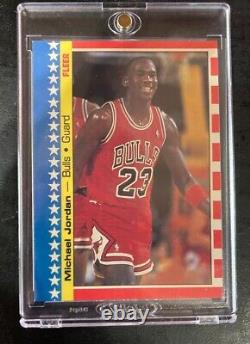1987 Fleer Basketball Sticker #2 Michael Jordan Chicago Bulls HOF NM or Better