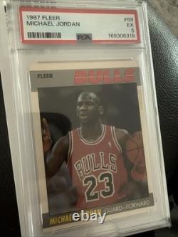 1987 Fleer Michael Jordan #59 PSA 5 Chicago Bulls NBA Basketball Card ReGrade It