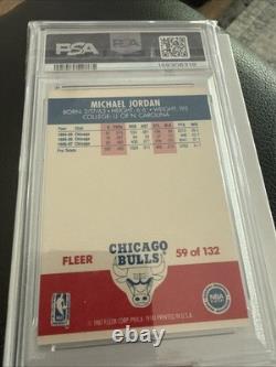 1987 Fleer Michael Jordan #59 PSA 5 Chicago Bulls NBA Basketball Card ReGrade It