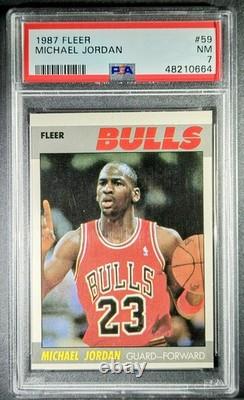 1987 Michael Jordan Fleer #59 PSA 7 NM Bulls