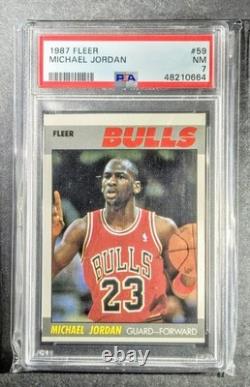 1987 Michael Jordan Fleer #59 PSA 7 NM Bulls