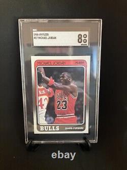 1988-89 Fleer #17 Michael Jordan Bulls NBA HOF SGC 8 NM