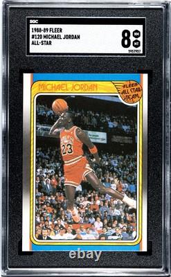 1988-89 Fleer All-Star Michael Jordan #120 Grade 8 Famous Photo card