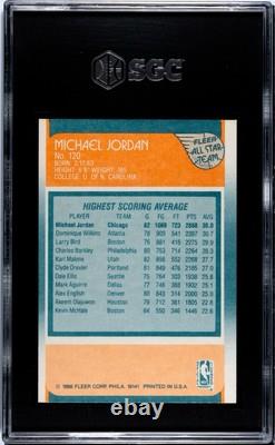 1988-89 Fleer All-Star Michael Jordan #120 Grade 8 Famous Photo card