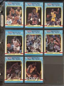 1988-89 Fleer Basketball Complete Set 1-132 withSticker Set Michael Jordan X 3