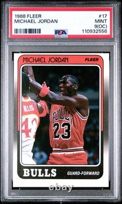 1988-89 Fleer MICHAEL JORDAN Bulls HOF #17 PSA 9 MINT