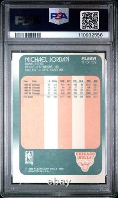 1988-89 Fleer MICHAEL JORDAN Bulls HOF #17 PSA 9 MINT