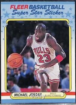 1988-89 Fleer Michael Jordan SUPER STAR STICKER #7 Chicago Bulls