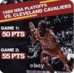 1988 BULLS APR 28 Playoff Jordan Record Ticket 50PT Back To Back Games! Rare