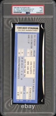 1988 BULLS APR 28 Playoff Jordan Record Ticket 50PT Back To Back Games! Rare