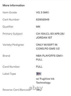 1988 BULLS APR 28 Playoff Jordan Record Ticket 50PT Back To Back Games! Rare
