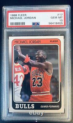 1988 Fleer #17 Michael Jordan Bulls Gem Mint Psa 10