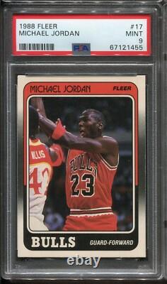 1988 Fleer #17 Michael Jordan PSA 9 HOF Chicago Bulls