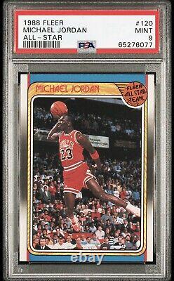 1988 Fleer All-Star #120 Michael Jordan Bulls HOF PSA 9 MINT Centered LOOKS GEM