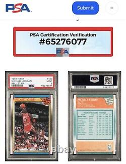 1988 Fleer All-Star #120 Michael Jordan Bulls HOF PSA 9 MINT Centered LOOKS GEM