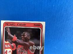 1988 Fleer Basketball Michael Jordan #17 Chicago Bulls Clean Card See Pics