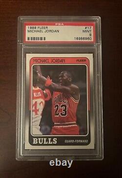 1988 Fleer Michael Jordan #17 PSA 9 Mint Chicago Bulls HOF 3rd Year Card