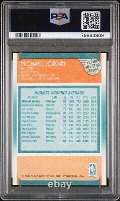1988 Fleer Michael Jordan All-star Vintage Card #120 Psa Nm-mt 8 Iconic Dunk