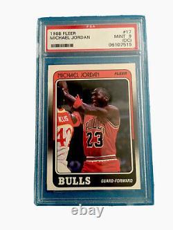 1988 Fleer Michael Jordan Chicago Bulls #17 Basketball Card. PSA 9